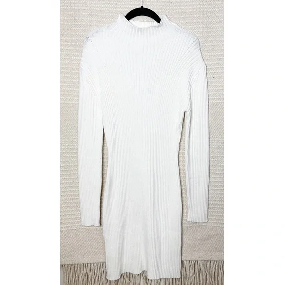 slim fit dress slacks Green Ribbed Sweater Dress main image 0